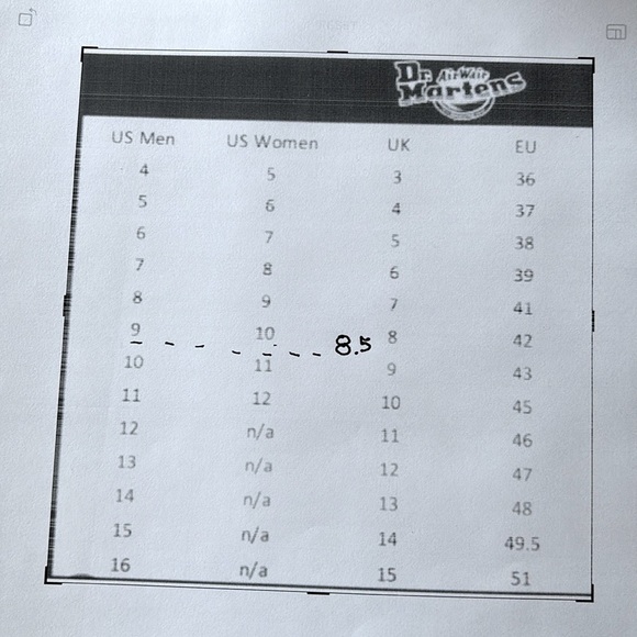 Dr. Martens Made in England VTG Combat Boots, Size UK 8.5, Navy Blue Leather - Picture 10 of 10